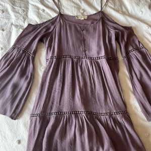 Purple Open Shoulder Tunic